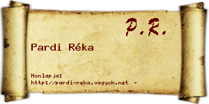 Pardi Réka névjegykártya
